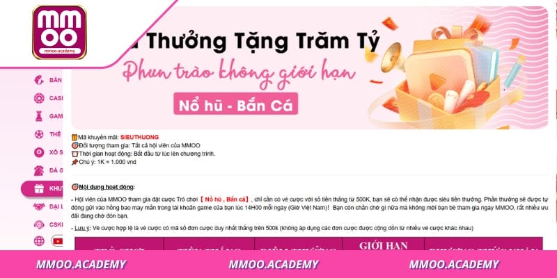 Khuyến mãi chủ nhật vàng mmoo luôn đem đến cho cược thủ nhiều ưu đãi