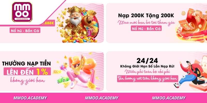 Ưu đãi ngập trời trao tay khi rút tiền nhà cái MMOO